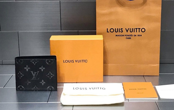 루이B통 슬렌더 모노그램 반지갑 블랙 (HIGH QUALITY)