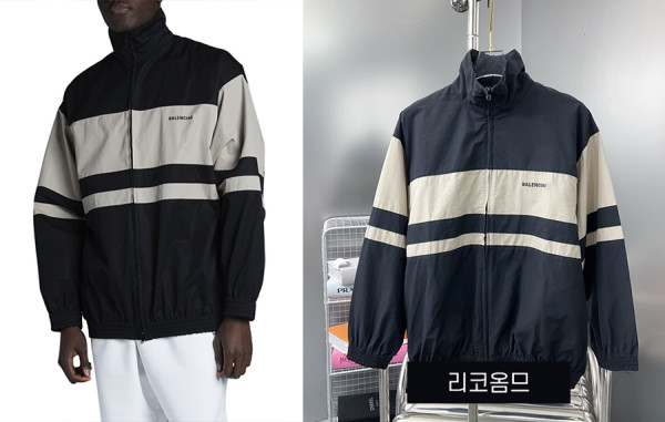 발렌시A가 배색 윈드브레이커 자켓