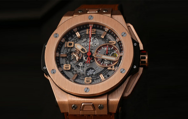 H*BLOT 빅뱅 유니코 페라리 F1 리미티드 에디션 로즈골드베젤 스켈레톤다이얼 45mm (싱크 96.3%)