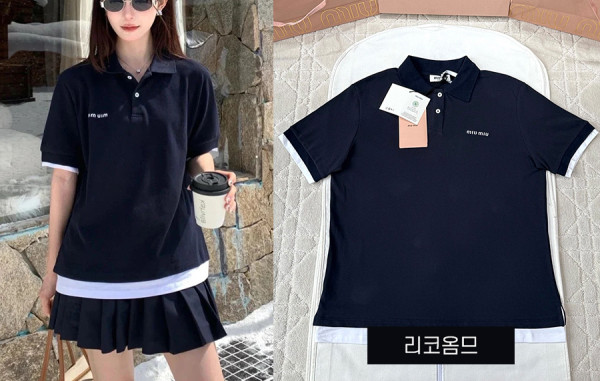 미*미 레이어드 피케 폴로 반팔 티셔츠 (1:1 HIGH PREMIUM)