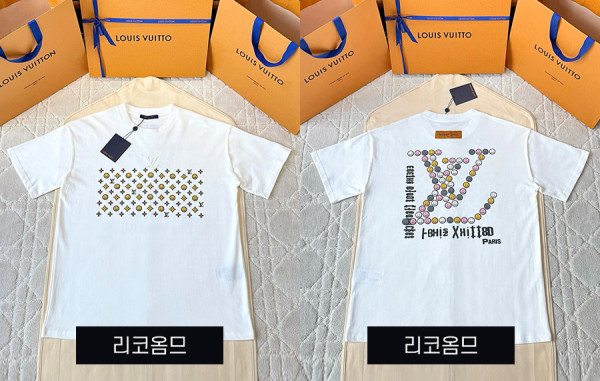 루이B통 x CPFM 스마일리 페이스 프린트 반팔 티셔츠 (1:1 HIGH PREMIUM)