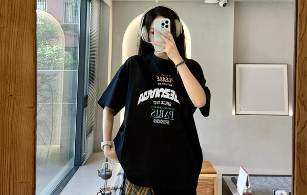 발렌시A가 멀티 로고 반팔 티셔츠 (PREMIUM)