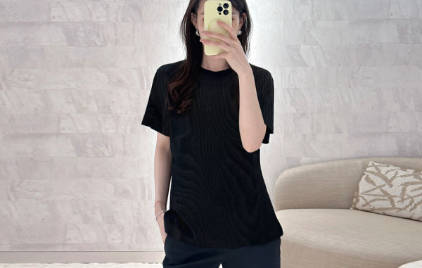 루이B통 LV 모아레 저지 자카드 반팔 티셔츠 (PREMIUM)