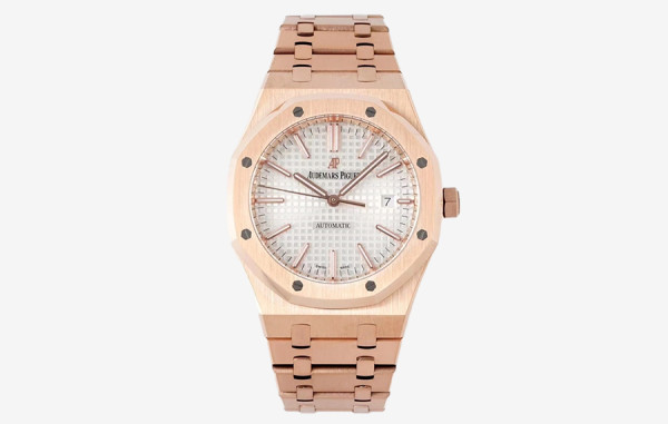 오데*피게 로얄오크 15400 핑크골드 흰판(실버) 41mm 1:1 최상급 (싱크 98.9%)