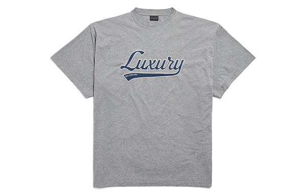 남녀공용 발렌시A가 럭셔리 오버사이즈 반팔 티셔츠 (PREMIUM)