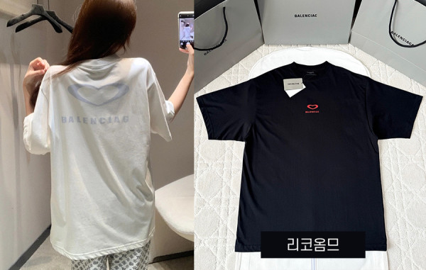 발렌시A가 발렌타인데이 한정판 Qixi 25 반팔 티셔츠 (1:1 HIGH PREMIUM)