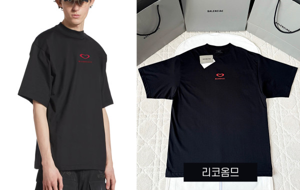 남녀공용 발렌시A가 발렌타인데이 한정판 Qixi 25 반팔 티셔츠 (1:1 HIGH PREMIUM)