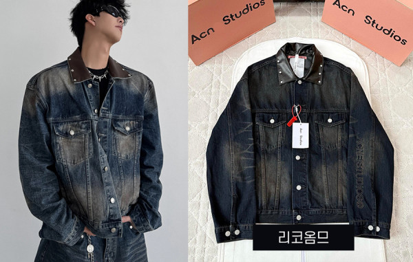 ACN 다크 블루 워싱 오버사이즈 데님 자켓 (1:1 HIGH PREMIUM)