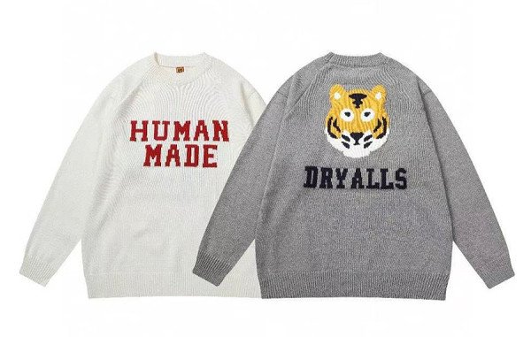 휴먼 메*드 백 타이거 니트 스웨터