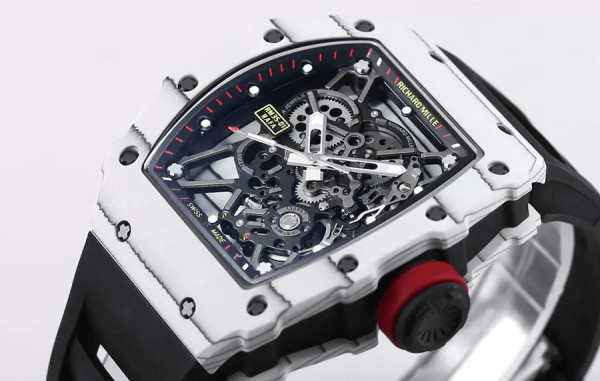 리차*밀 RM35-01 라파엘 나달 NTPT 카본(화이트) 블랙 러버밴드 42mm×50mm 1:1 최상급 (싱크 99.8%)