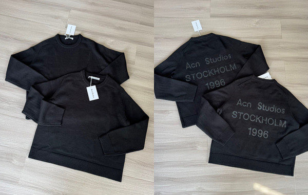 ACN 1996 아트워크 골지 트리밍 울 니트 스웨터 (PREMIUM)