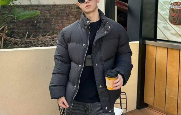 크롬HA츠 자카드 푸퍼 다운 패딩 (PREMIUM)