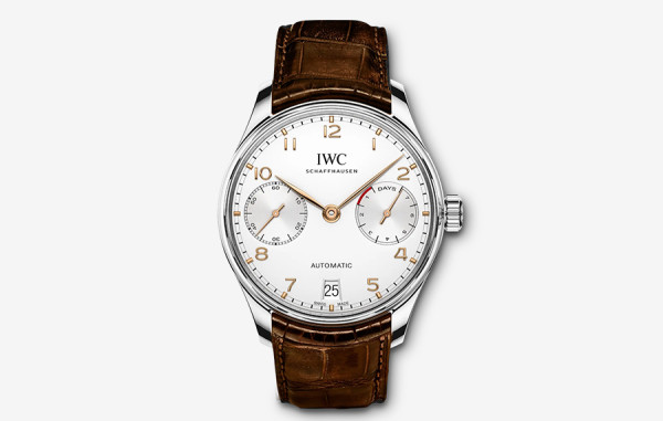 IW* 포르투기저 오토매틱 세븐데이즈(부엉이) 흰판&골드핸즈 브라운 레더스트랩 42mm 1:1 최상급 (싱크 98.6%)